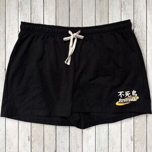 Y2k Black Streetwear Short XXL